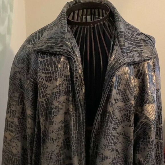 VINTAGE 80's Metallic Snake Print Jackets Galore J - Picture 1 of 7